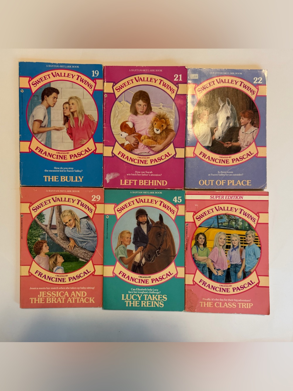6 Vintage Sweet Valley Twins Books